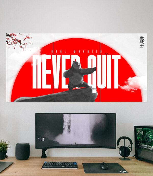 Never Quit | Kung Fu Panda | Motivation | 3 Piece Set